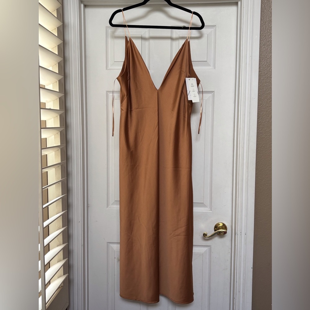 Zara Camel Backless Dress